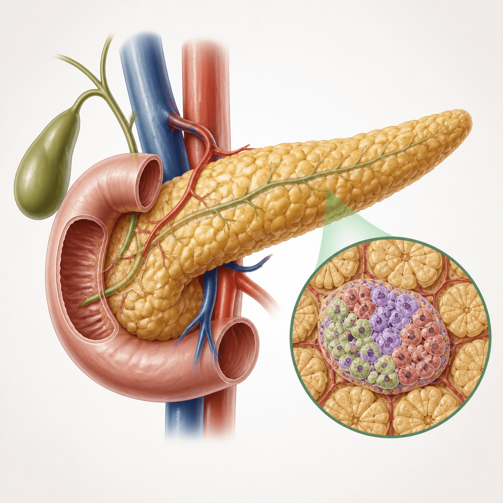 Endocrine pancreas — Islets of Langerhans & insulin